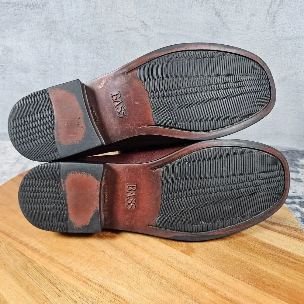 GH Bass Weejuns Marietta II Shoes Womens 7W Brown Leather Tassel Loafers Slip On